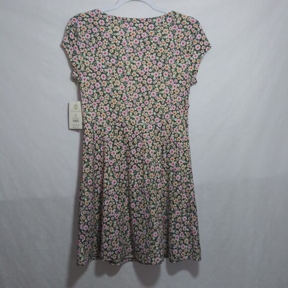 No Boundaries Juniors’ Sweetheart Floral Dress Green Midnight Festival Size 7/9 - Picture 8 of 8